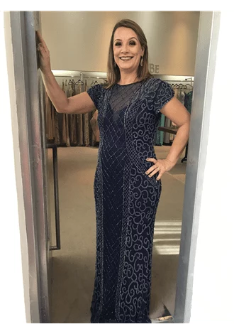 Vestido Dara Azul Marinho Plus size