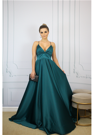 Vestido  Lorena verde - Alfaiataria