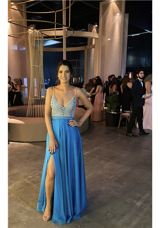 Vestido Yasmin Azul Piscina